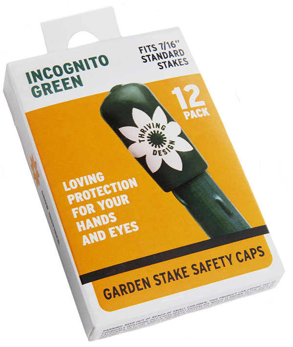 Stake Safety Caps, Incognito - 12 per pack, 12 packs per case - Plant Cages, Plant Support & Anchors